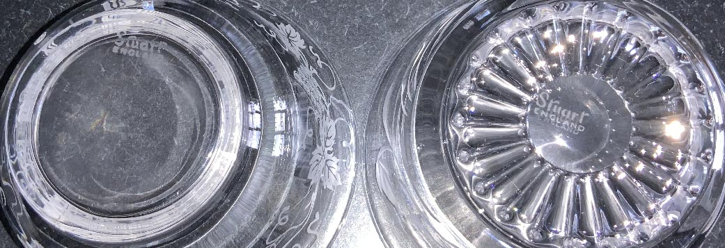 2 vintage Stuart crystal bowls